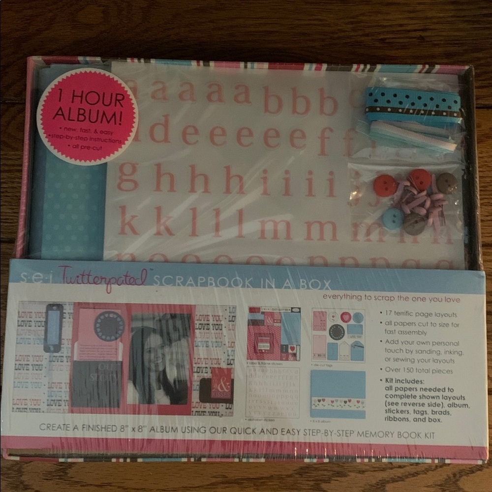 SEI Scrapbook in a Box brand new sealed set. “Twitterpated”. NEW 8x8 set.